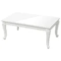 Table basse blanc brillant 100x50x42 cm bois d'ingénierie