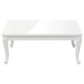 Table basse blanc brillant 100x50x42 cm bois d'ingénierie