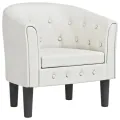 Fauteuil cabriolet blanc similicuir