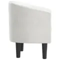 Fauteuil cabriolet blanc similicuir
