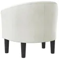 Fauteuil cabriolet blanc similicuir