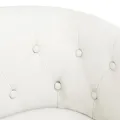 Fauteuil cabriolet blanc similicuir