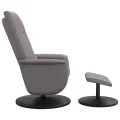 Fauteuil inclinable de massage avec repose-pied gris similicuir
