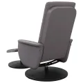 Fauteuil inclinable de massage avec repose-pied gris similicuir