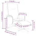 Fauteuil inclinable de massage avec repose-pied gris similicuir