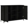 Buffet noir 100x35x70 cm bois d'ingénierie