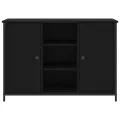 Buffet noir 100x35x70 cm bois d'ingénierie