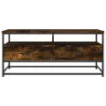 Table basse chêne fumé 100x51x45 cm bois d'ingénierie