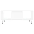 Table basse Blanc 90x50x36,5 cm Bois d'ingénierie