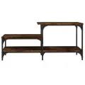 Table basse chêne fumé 100x50,5x45 cm bois d'ingénierie