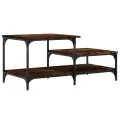 Table basse chêne fumé 100x50,5x45 cm bois d'ingénierie