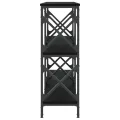 Table console noir 156x28x80,5 cm bois d'ingénierie