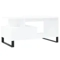 Table basse Blanc 90x49x45 cm Bois d'ingénierie