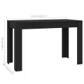 Table de salle à manger Noir 120 x 60 x 76 cm Bois d'ingénierie