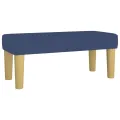 cadre de lit avec matelas Bleu 90x190 cm Tissu