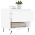 Table basse blanc 50x46x50 cm bois d’ingénierie