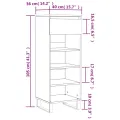 Armoire à chaussures Chêne marron 40x36x105cm Bois d'ingénierie