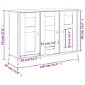 Buffet chêne fumé 100x35x70 cm bois d'ingénierie