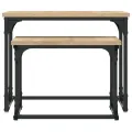 Table basse gigogne 2 pcs chêne sonoma bois d'ingénierie