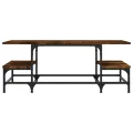 Table basse chêne fumé 100x50,5x40 cm bois d'ingénierie