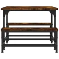 Table basse chêne fumé 100x50,5x40 cm bois d'ingénierie