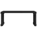 Banc de jardin extensible noir 212,5x40,5x45 cm bois massif pin