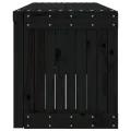 Banc de jardin extensible noir 212,5x40,5x45 cm bois massif pin