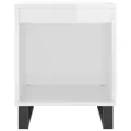Tables de chevet 2 pcs blanc brillant 40x35x50 cm