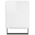 Tables de chevet 2 pcs blanc brillant 40x35x50 cm
