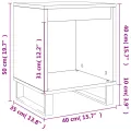 Tables de chevet 2 pcs blanc brillant 40x35x50 cm