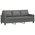 Canapé à 3 places Gris foncé 180 cm Tissu