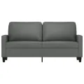 Canapé à 2 places Gris foncé 140 cm Tissu