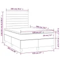 cadre de lit avec matelas LED Noir 120x200cm Velours