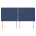 Têtes de lit 4 pcs Bleu 90x5x78/88 cm Tissu