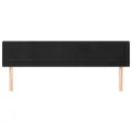 Tête de lit avec oreilles Noir 163x16x78/88 cm Velours