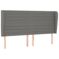 cadre de lit avec matelas Gris foncé 160x200cm Tissu