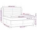 cadre de lit avec matelas Gris foncé 160x200cm Tissu