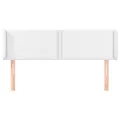 Tête de lit avec oreilles Blanc 147x16x78/88 cm Similicuir
