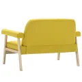 Canapé à 2 places Tissu Jaune