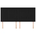 Têtes de lit 4 pcs Noir 100x5x78/88 cm Tissu