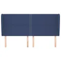 Tête de lit avec oreilles Bleu 183x23x118/128 cm Tissu
