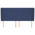 Tête de lit avec oreilles Bleu 203x23x118/128 cm Tissu