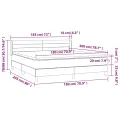 cadre de lit avec matelas Gris clair 180x200cm Tissu