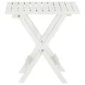 Table de bistro Blanc 46x46x47 cm Bois d'acacia massif