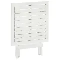 Table de bistro Blanc 46x46x47 cm Bois d'acacia massif