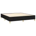 cadre de lit avec matelas Noir 200x200 cm Tissu