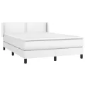 cadre de lit avec matelas Blanc 140x200cm Similicuir