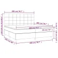 cadre de lit et matelas Vert foncé 200x200cm Velours