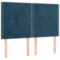 Têtes de lit 4 pcs Bleu foncé 72x5x78/88 cm Velours