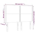 Têtes de lit 4 pcs Bleu foncé 72x5x78/88 cm Velours